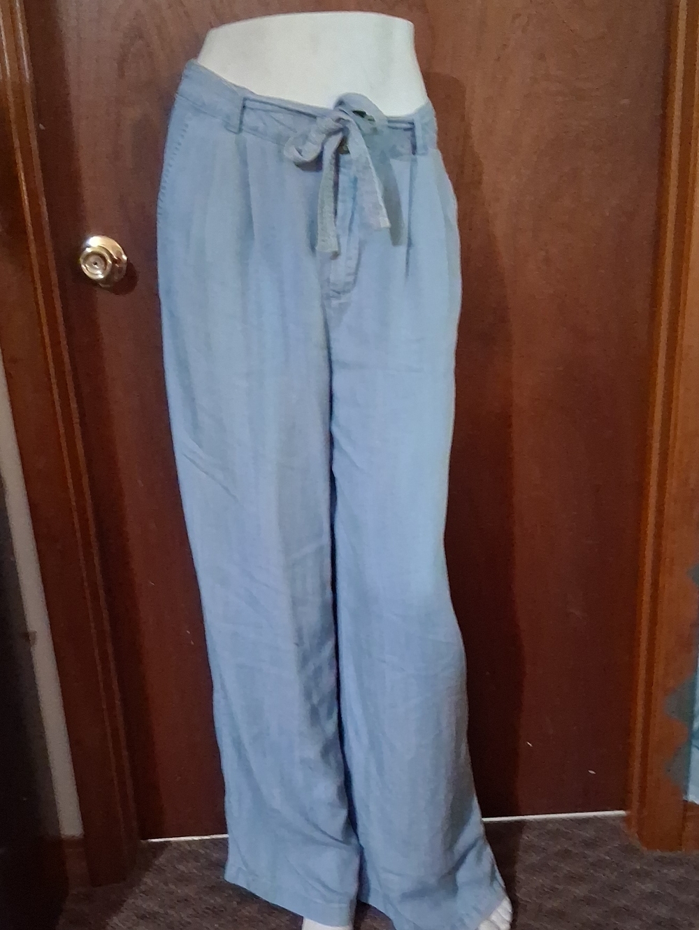 a.n.a Light Blue Wide Leg Drawstring Pants